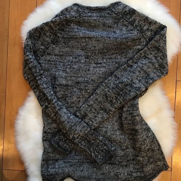 [american vintage] Grey marled scoop neck sweater #9 - Picture 3 of 3